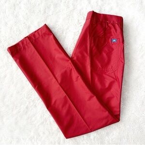 J. Lindeberg Men Red Twill Straight Fit Pants US31 Luxury Athleisure